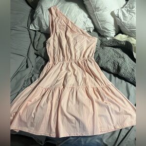 Pink one sleeve mini dress size large
